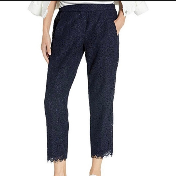 J. Crew Pants - J. Crew Navy Lace Pants